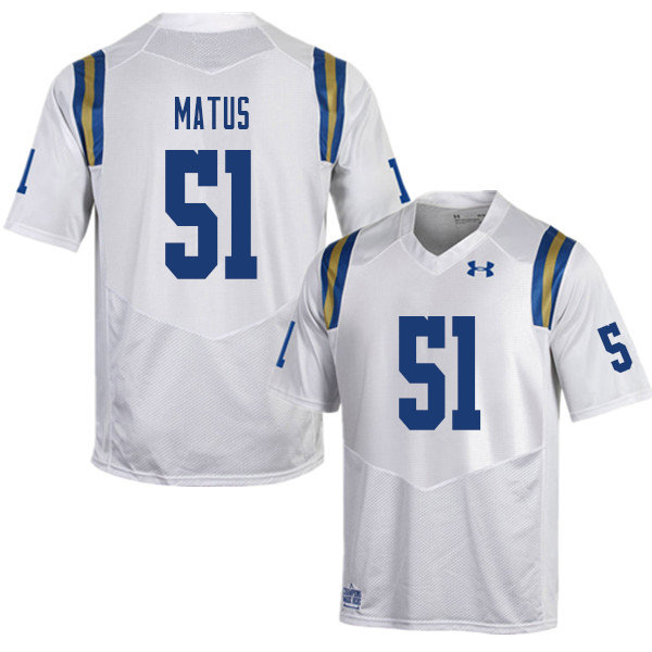 Men #51 Ethan Matus UCLA Bruins College Football Jerseys Sale-White